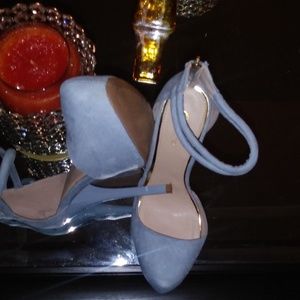 Sky blue pumps